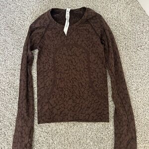 Lululemon Athletica Brown Textured Top